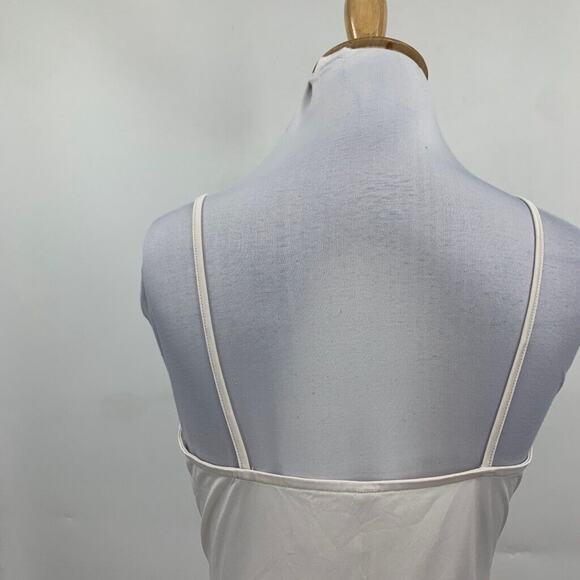 Free People Slip Dress Womens S Small Ivory Satin Gray Lace Detail Layering Midi - Picture 8 of 16